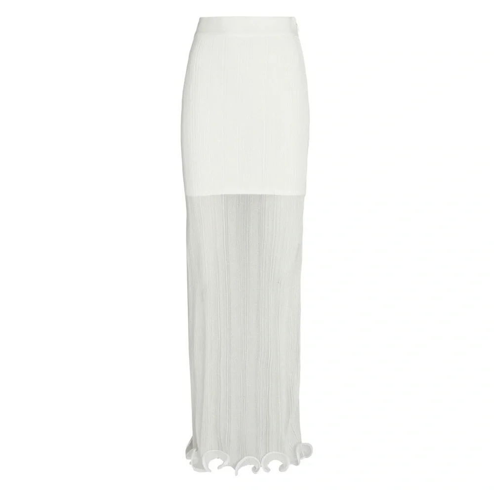 NWT Herve Leger Frill Maxi Skirt - Picture 1 of 6